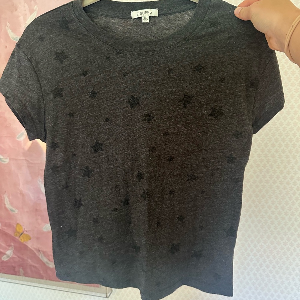 Z Supply Charcoal Star Tee